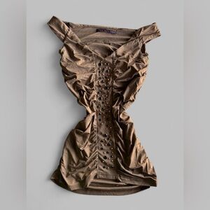 Foxy brown mini dress